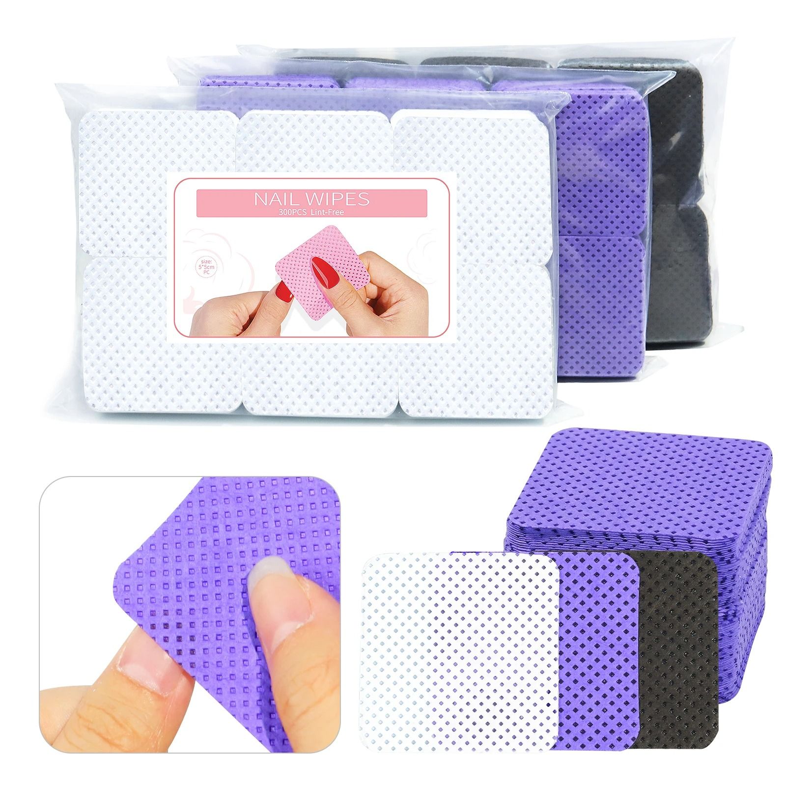 Lint Free Nail Wipes Pack for Polish Removal Manicure Cleaning and Gel Prep