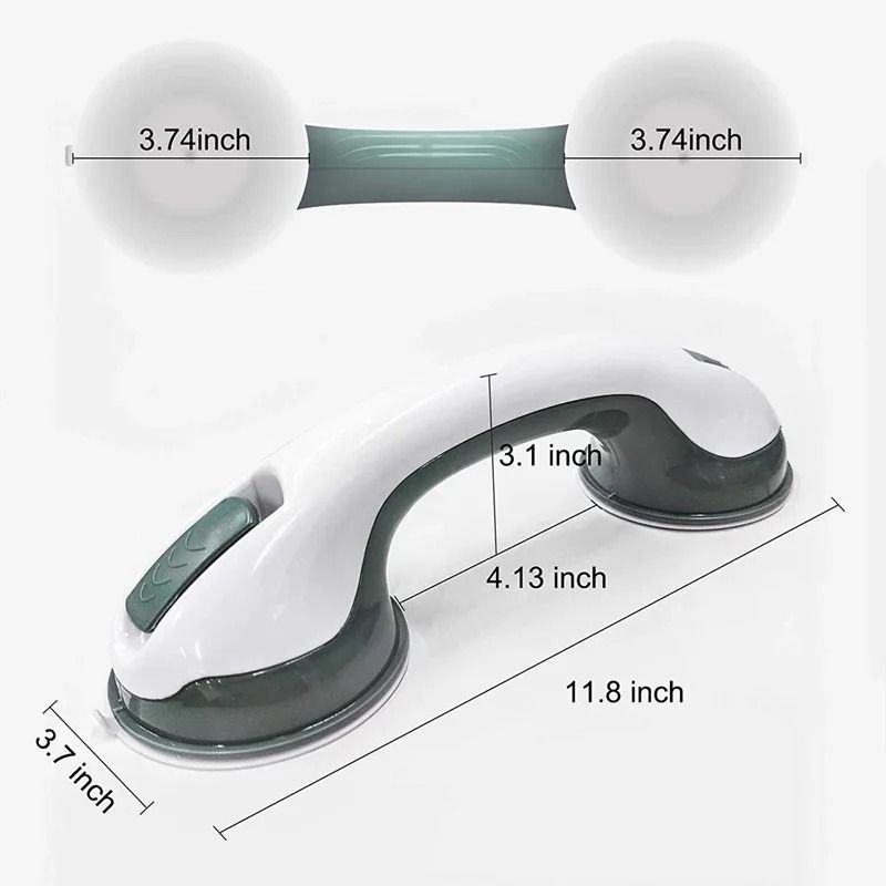 SecureHold Suction Shower Grab Bars 2 Pack Bathroom Safety Handles