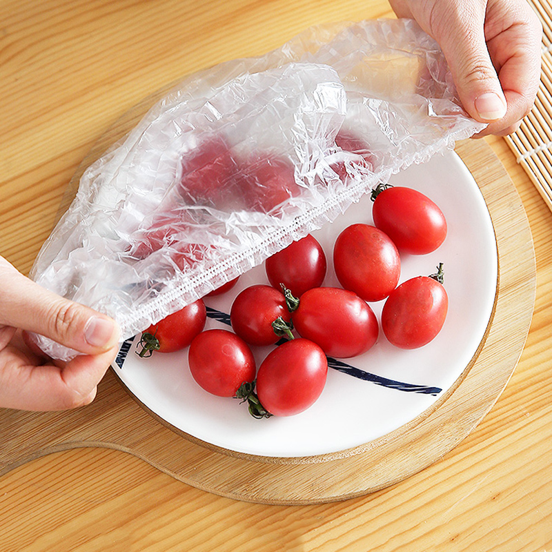 Disposable Food Storage Cover Bags for Bowl, Plates, Dishe, Shower Cap, Reusable Silicone Lid for Fresh Keeping, Elastic