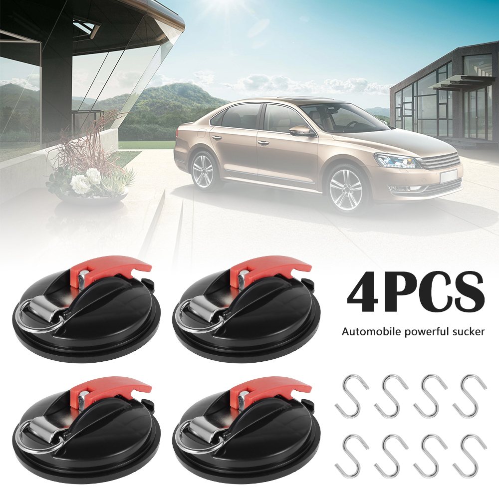 Heavy Duty Suction Cup Device Tie Tensioner for Tents, Tarps, Luggage, Camping, Car, Van with Securing Hook