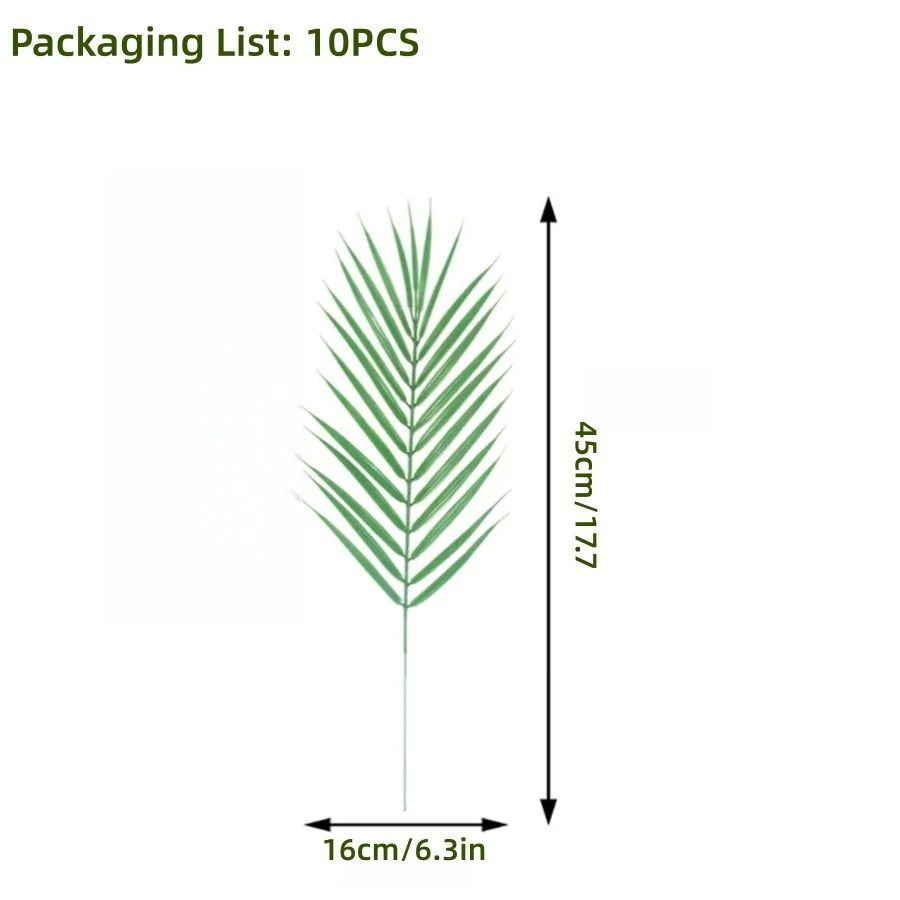 Tropical Palm Leaves Set – 10-Piece Artificial Safari Foliage