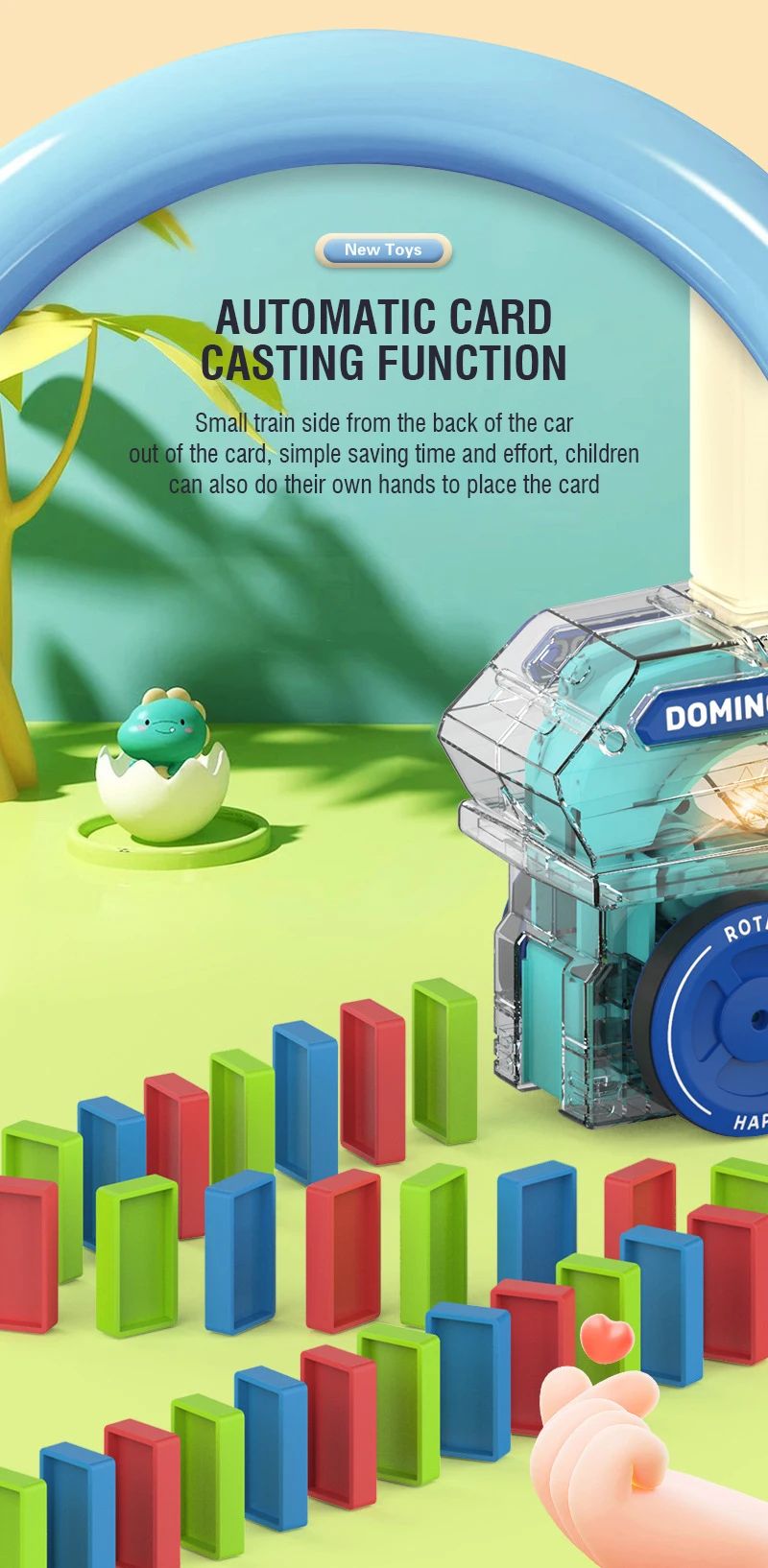 Automatic Domino Train Building Toy