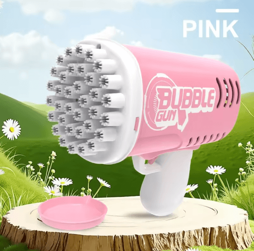 35 Hole Childrens Bubble Gun Battery Free High Output Party Bubble Blaster