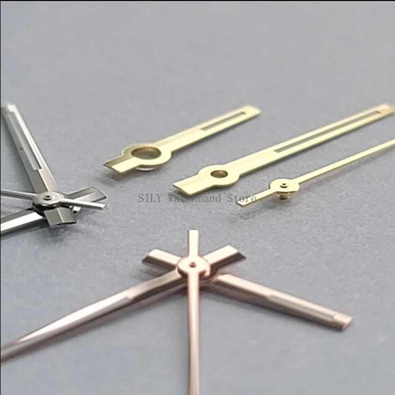 Modified Green Luminous Watch Hands, Fits Movements, Silver, Gold, Rose Gold Options