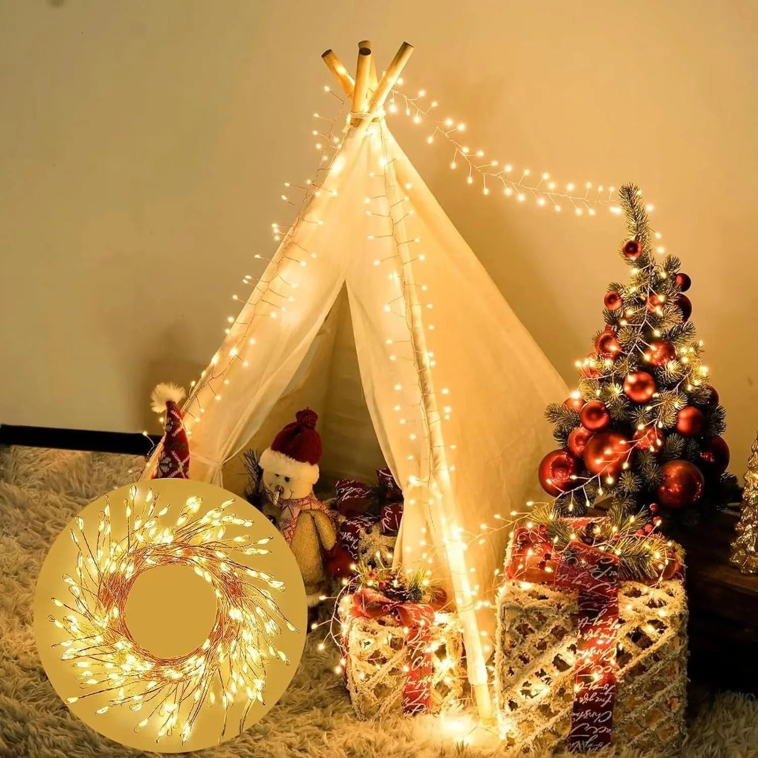 USB Power LED Firecracker String Lights – Remote Controlled Fairy Garland