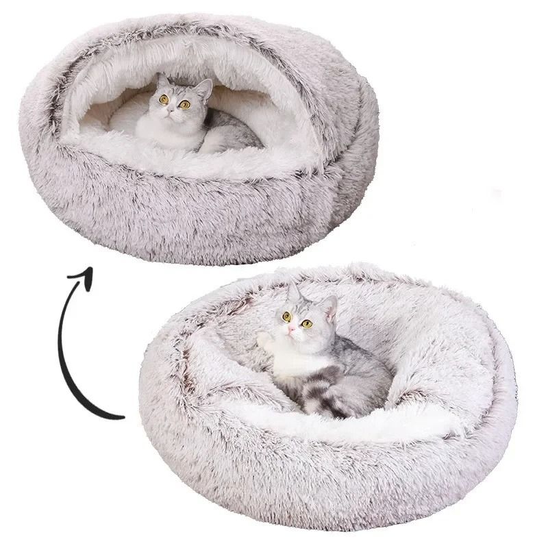 Plush Hooded Anti-Anxiety Pet Sanctuary