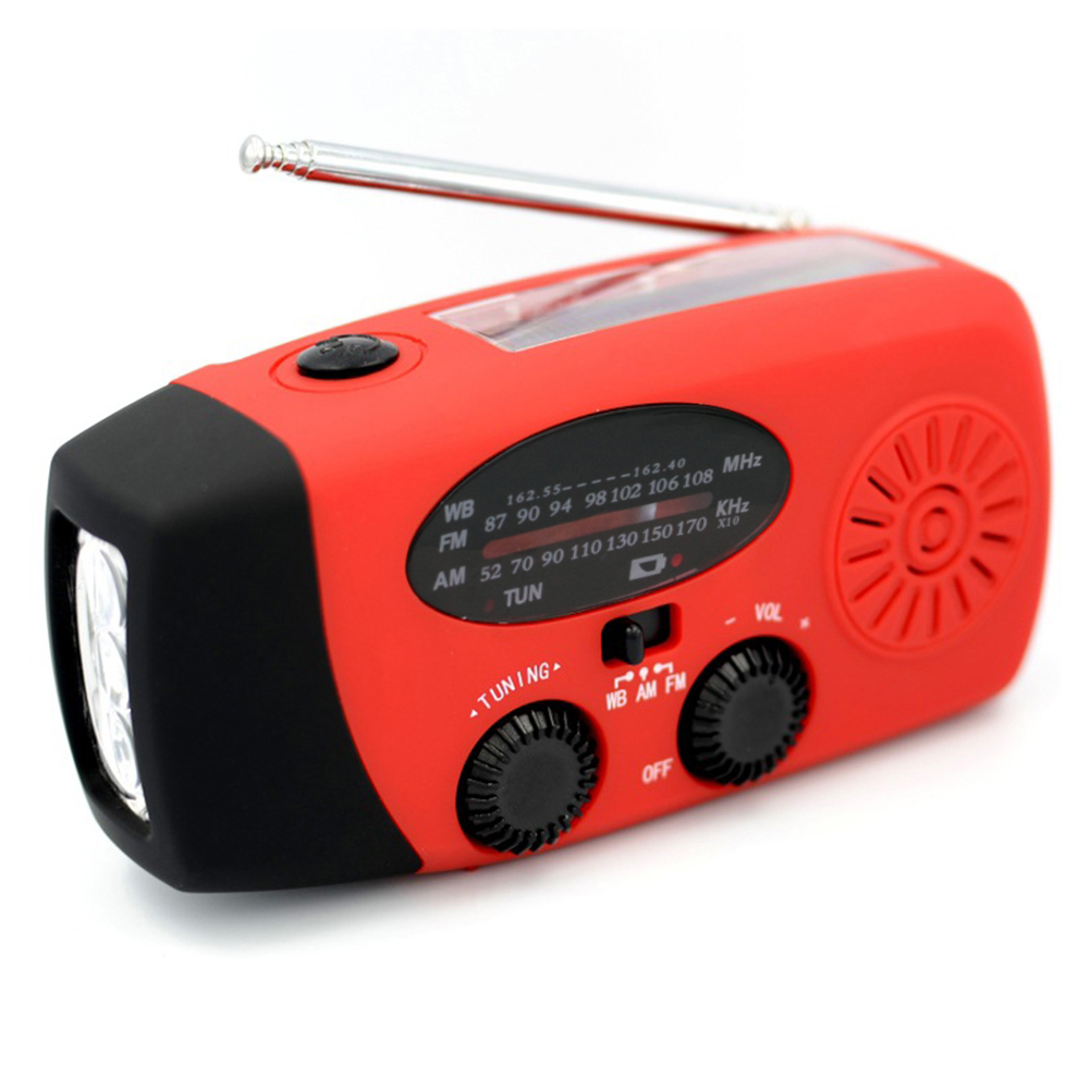 Hand Crank Emergency Radio with Solar Charging, Flashlight and Power Bank