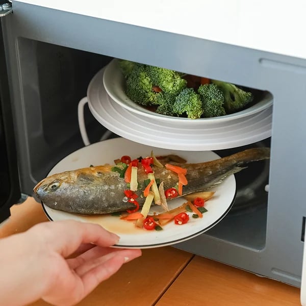 Microwave Oven Steamer Storage Rack