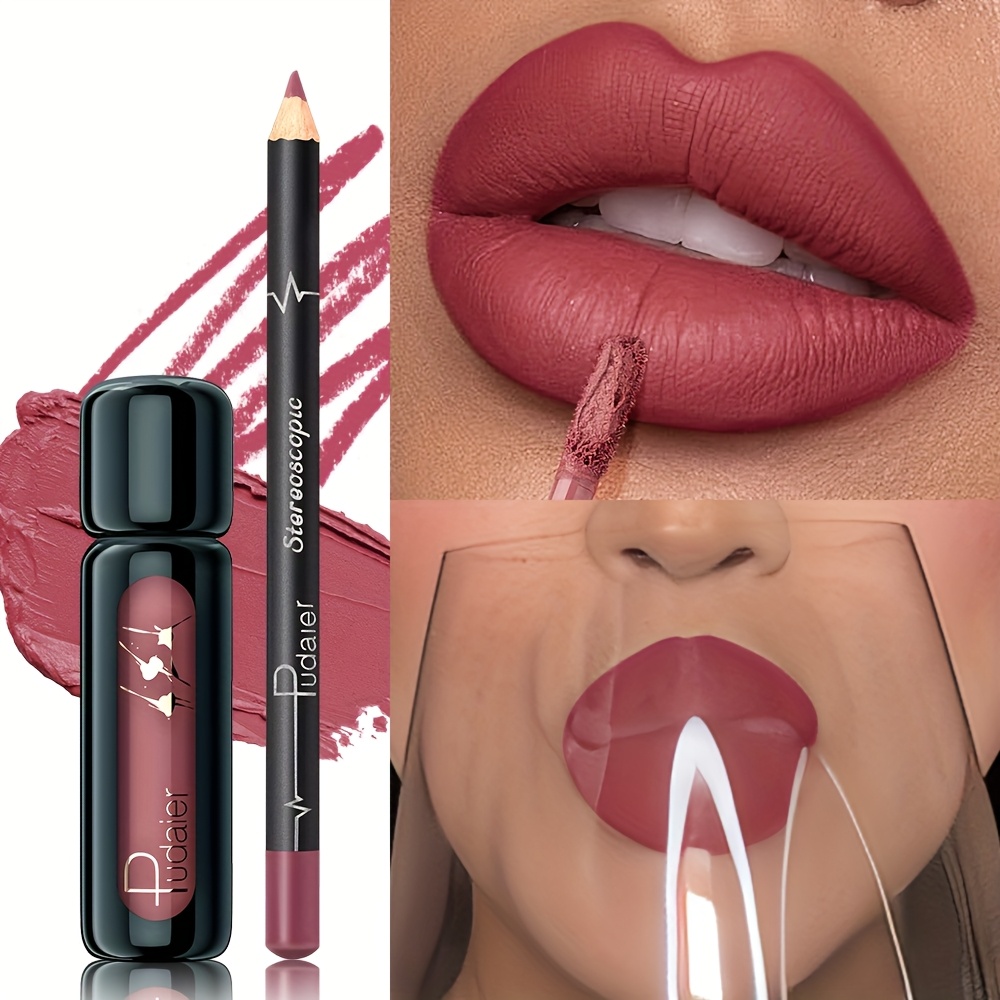 Waterproof Lip Liner Set Long Lasting Smudge Proof Matte Lip Pencil Collection