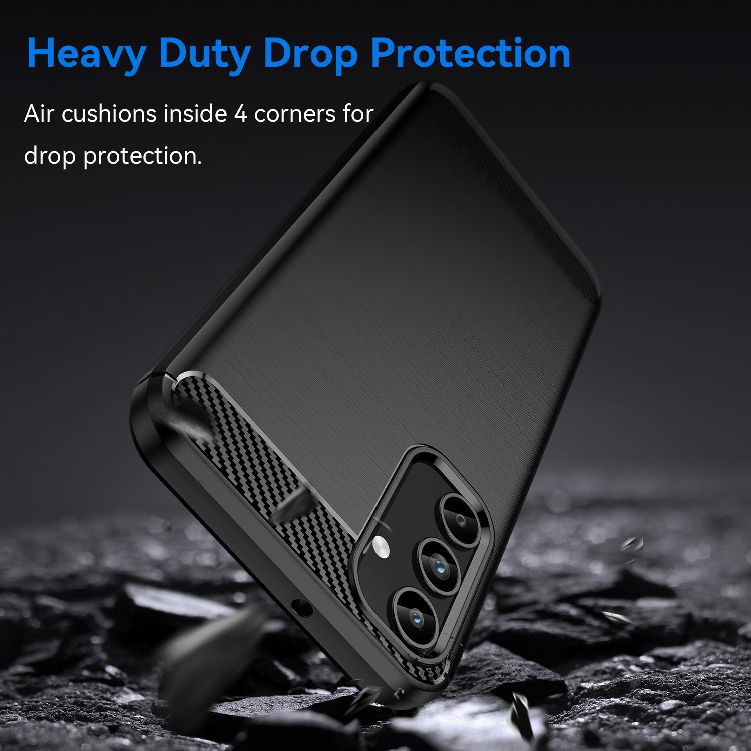 Premium Samsung Galaxy phone case, Carbon Fiber Texture TPU protective case