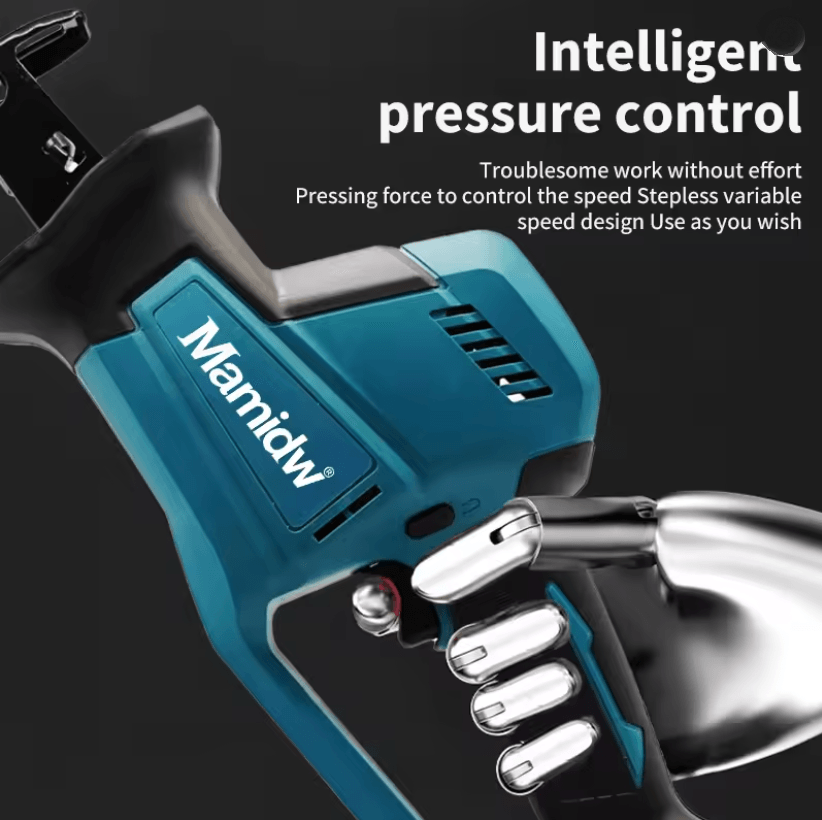 Cordless Brushless Reciprocating Saw for Wood and Metal Cutting Compatible with Makita 18V Battery