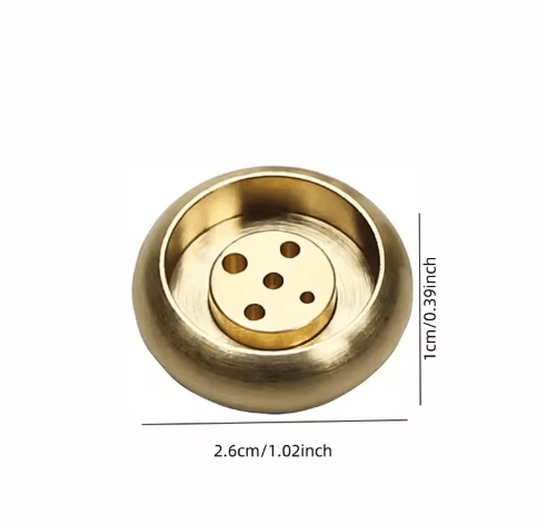 Decorative Brass Incense Burner with Heat Resistant Base Mini Holder for Sandalwood Incense