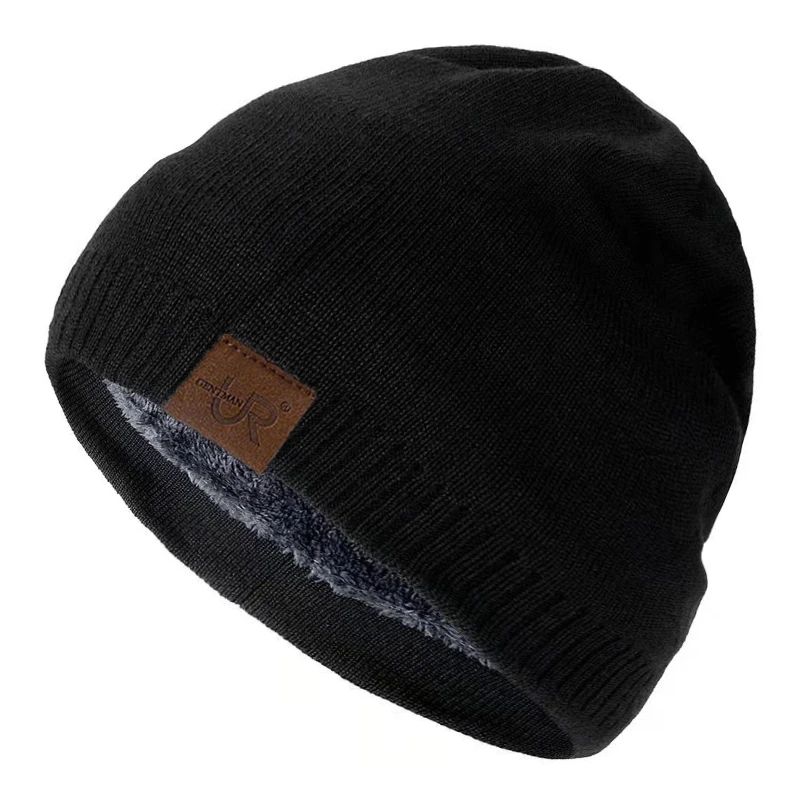 Fur Lined Knitted Winter Beanie for Men and Women