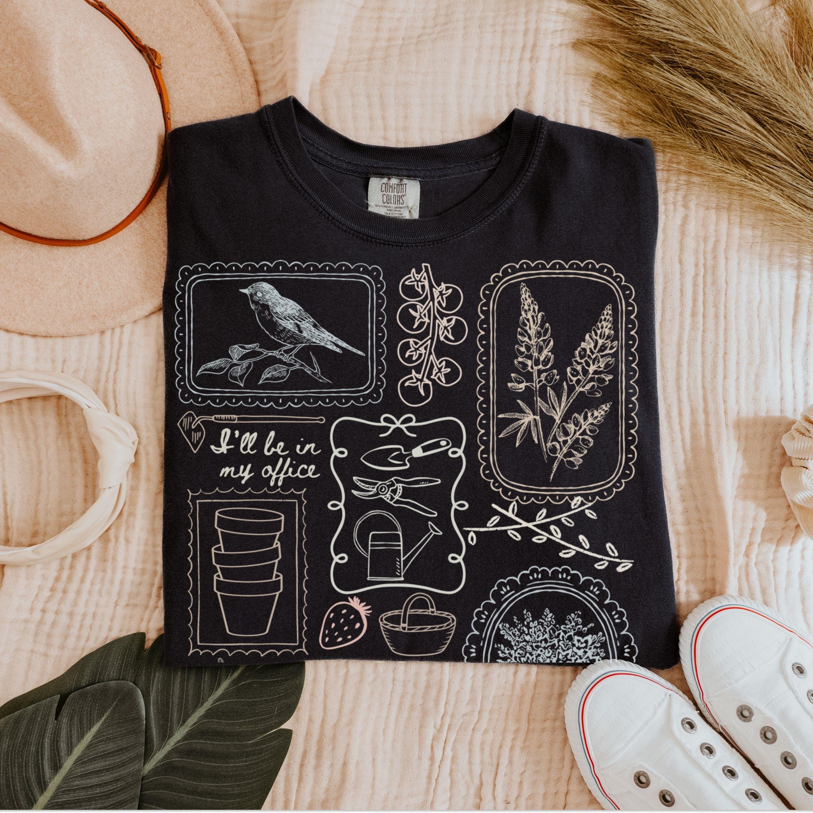 Comfort Colors Gardening Shirt for Women Cottagecore Plant Lover Tee Relaxed Garden Graphic Top