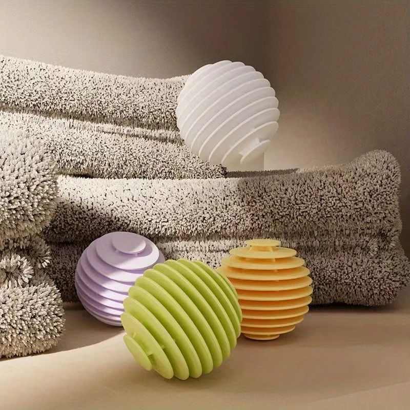 6 Piece Reusable Anti Tangling Laundry Balls for Magical Wrinkle Removal