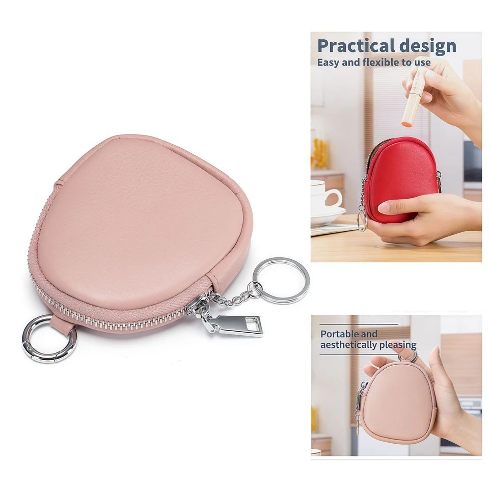 Leather RFID Keychain Wallet Pouch