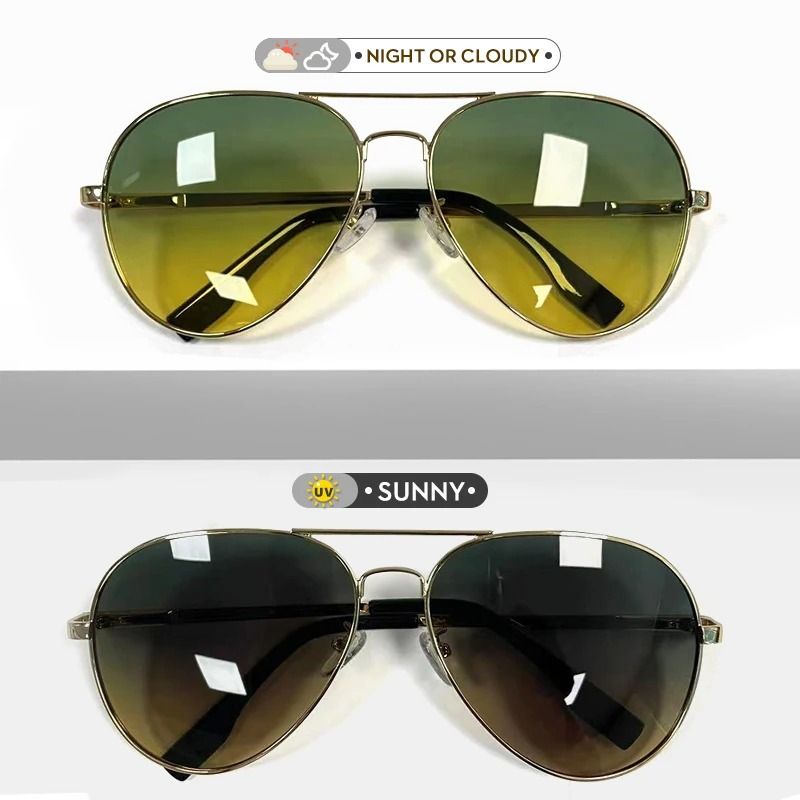 Top Brand Pilot Photochromic Polarized Sunglasses