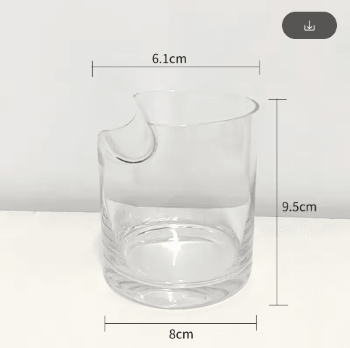 Crystal Whiskey and Cigar Glass Tiki Style Crystal Whiskey Tumbler with Built In Cigar Holder