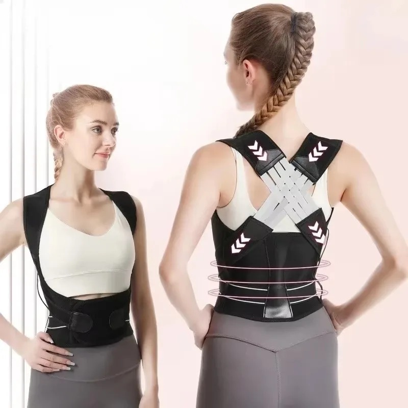 Premium Adjustable Posture Corrector and Back Support Brace for Men Women with Shoulder Alignment