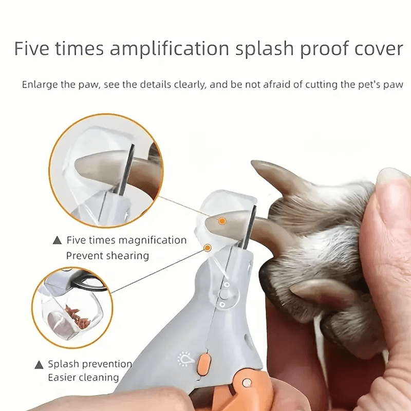 PawBright LED Pet Nail Clippers with Magnifier
