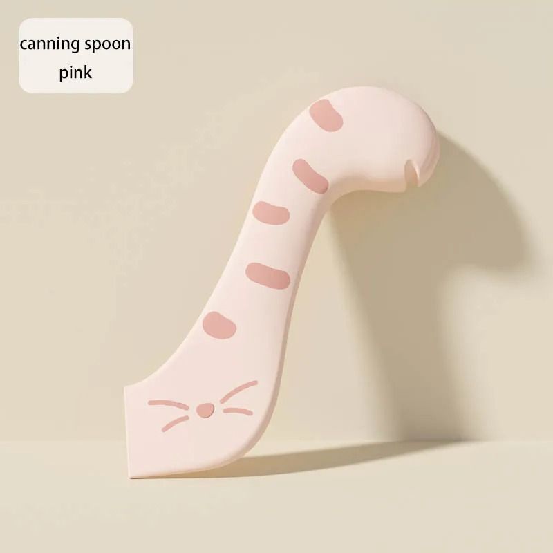 Multifunction Pet Feeding Spoon with Silicone Can Lid and Opener