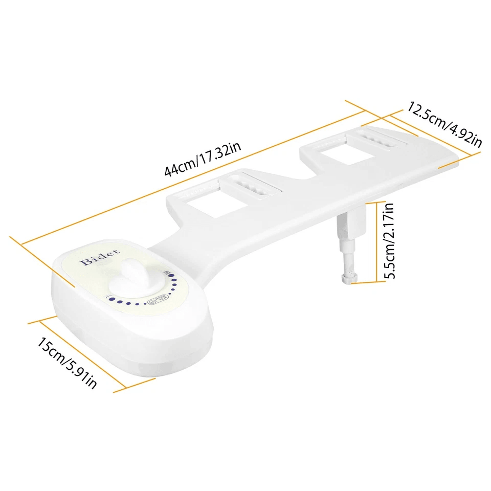 Adjustable Clean & Clear Rear End Bidet, Non-Electric Fresh Water Spray Butt Wash Washer with Self-Cleaning Nozzle