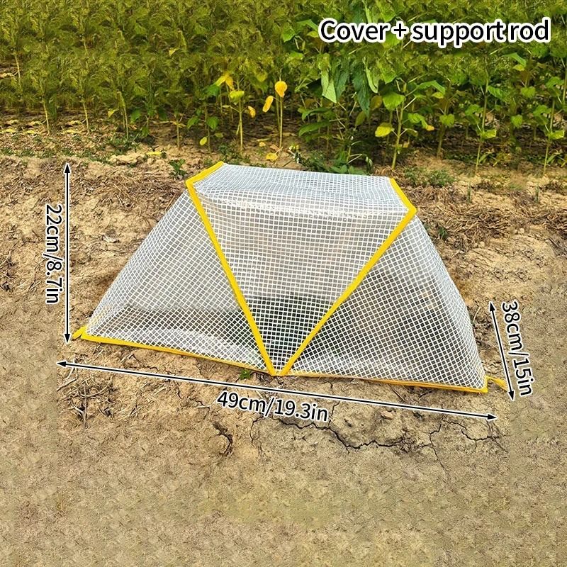 Pop Up Mini Greenhouse Winter Plant Cover with Zipper Freeze Protection Tent