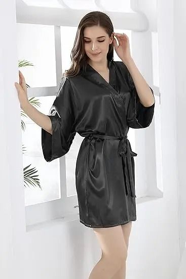 Women's Silk Kimono Bridesmaid Robe