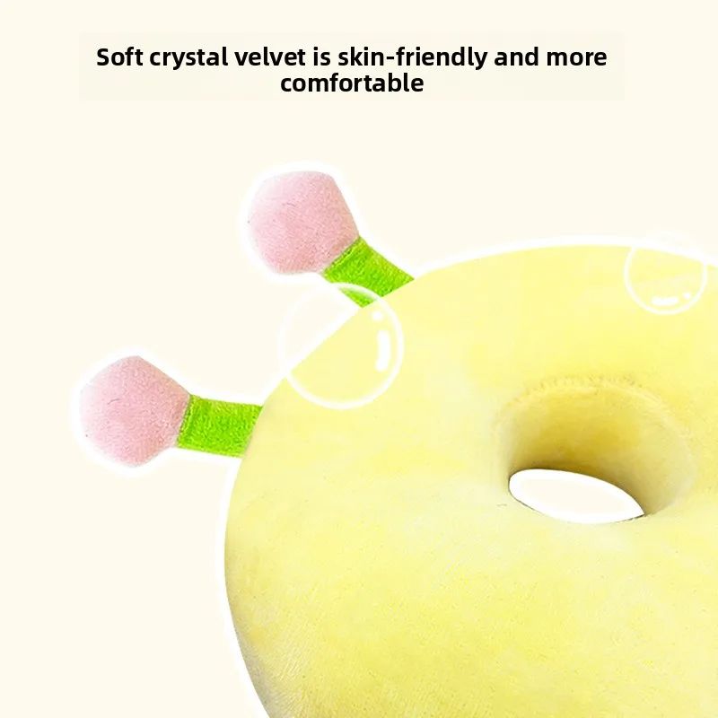 Soft Cartoon Baby Head Protector Backpack – Anti-Fall Toddler Head Protection Pillow with Adjustable Straps