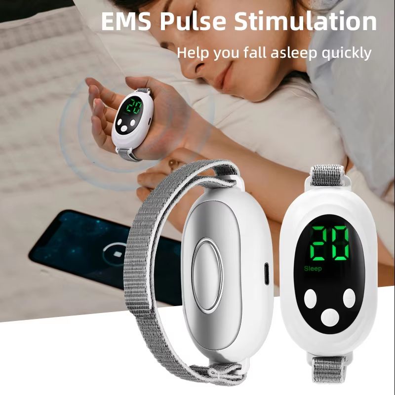 Microcurrent EMS Sleep Aid Device Palm Pulse Massager for Stress and Insomnia Relief