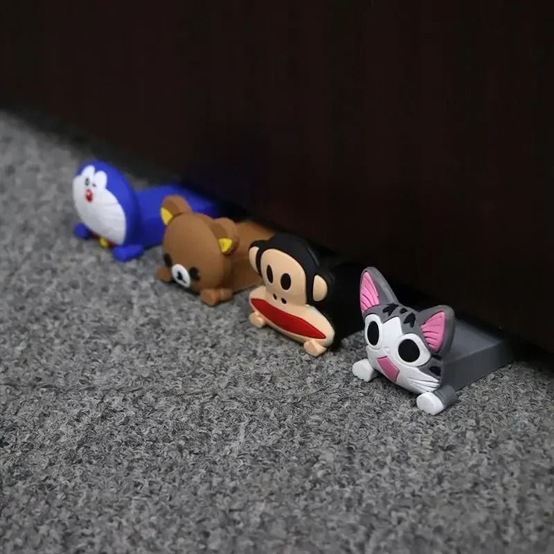 Cartoon Silicone Door Plug Wedge Safety Protector