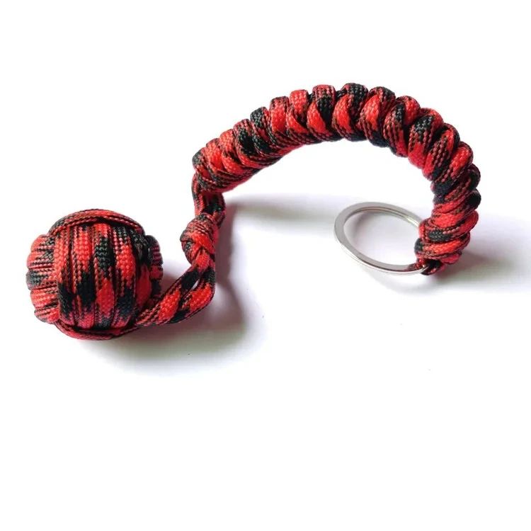 Monkey Fist Steel Ball Self Defense Keychain