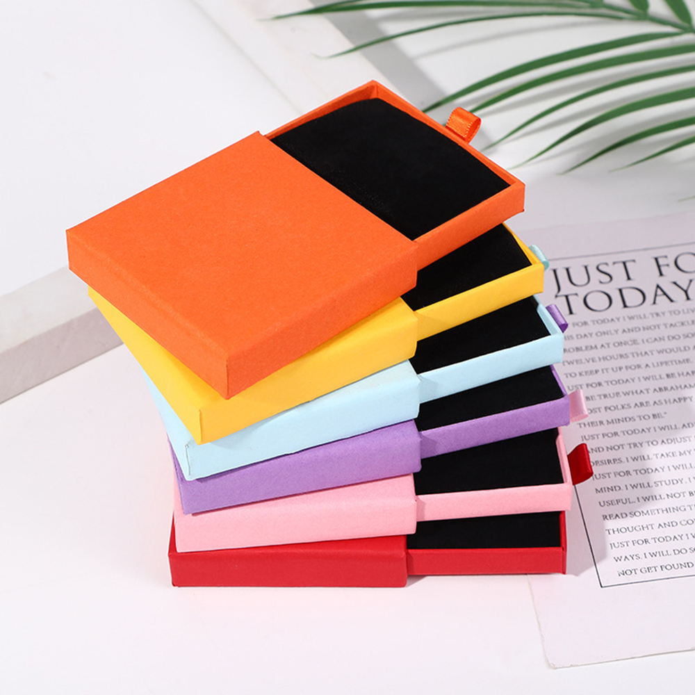 Creative Drawer Jewelry Packaging Box, Necklace, Rings, Earrings, Bracelet Storage Organizer Display Stand, Solid Color