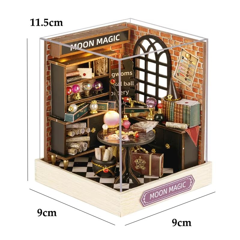 CozyDream DIY Miniature Dollhouse Kit with Furniture & Lights – 3D Wooden Puzzle Home
