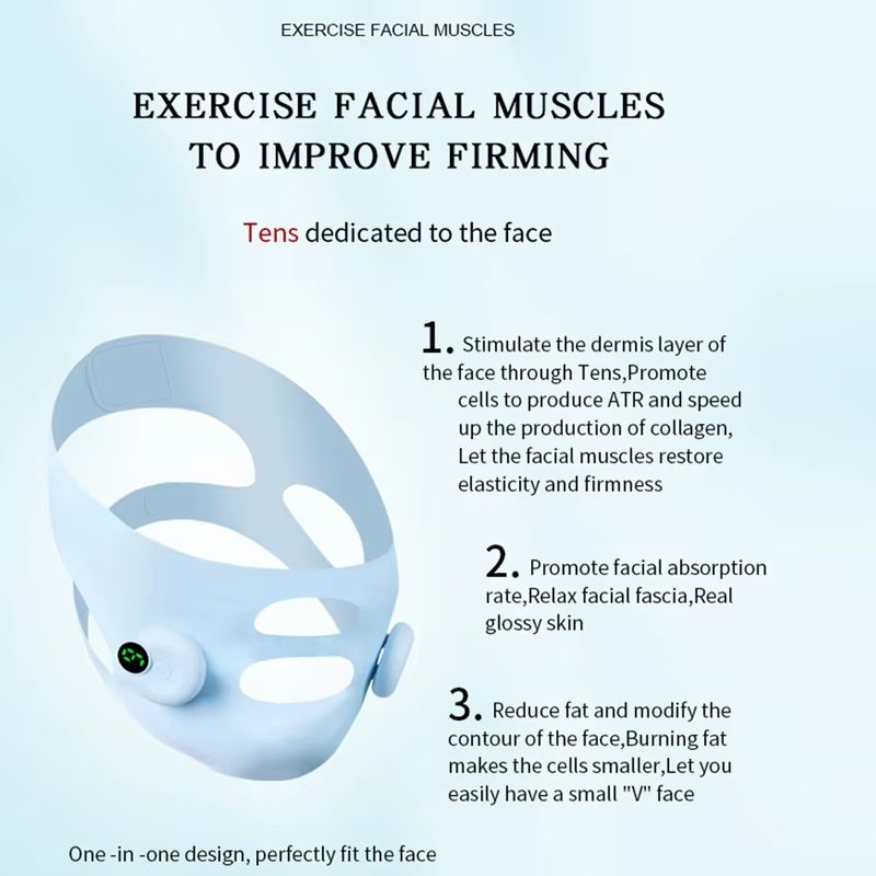 Smart Pulse EMS Microcurrent Face Shaping Beauty Device for Skin Tightening and Anti-Wrinkle Care