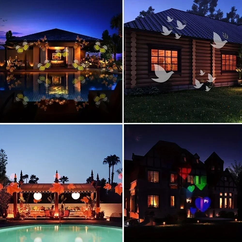 USB Snowflake Holiday Projector – 360° Rotating LED Christmas Pattern Light