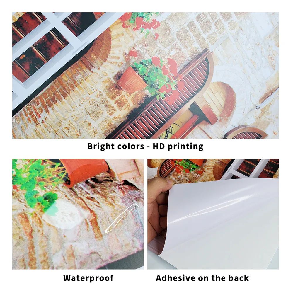 3D Beach Window View Wall Sticker – Ocean Sky Landscape Peel & Stick PVC Wallpaper