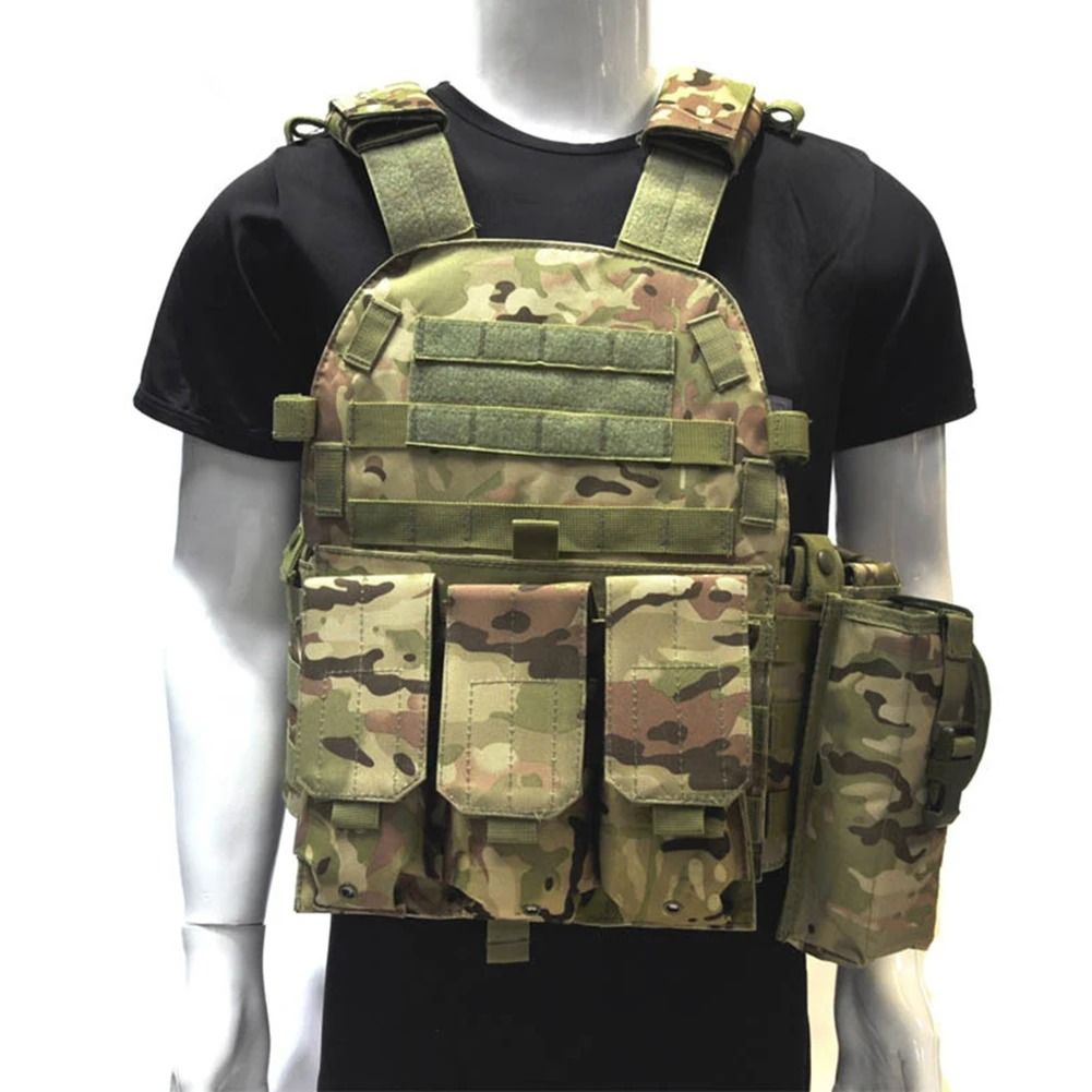 Adjustable Tactical Hunting Vest MOLLE Chest Vest Camouflage Outdoor Waistcoat