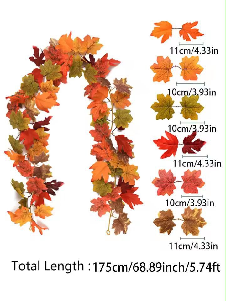 Harvest Glow Maple & Fruit Vine Garland