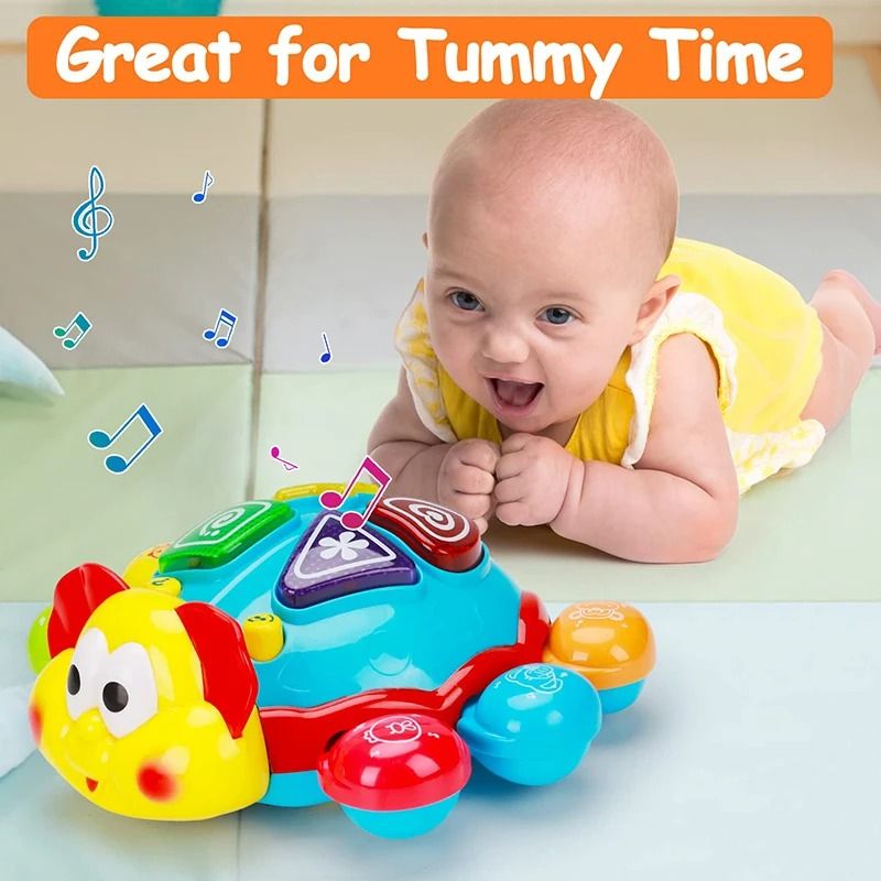 Baby Crawling Toy Musical Walking Light Up Bilingual Learning Toy