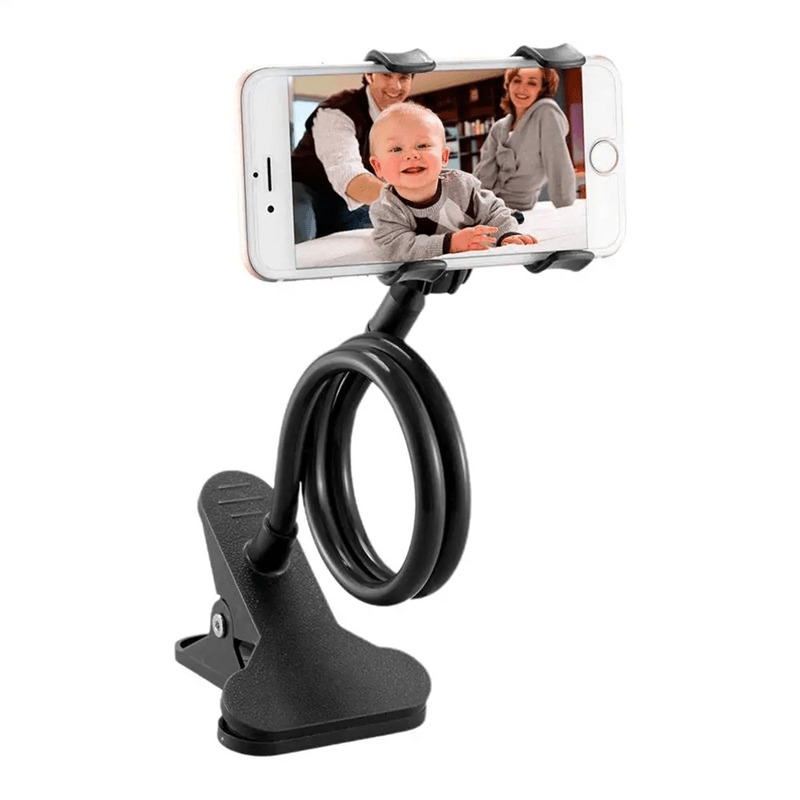 FlexiGrip 360 Adjustable Phone Holder – Universal Lazy Stand for Bed, Desk, or Table