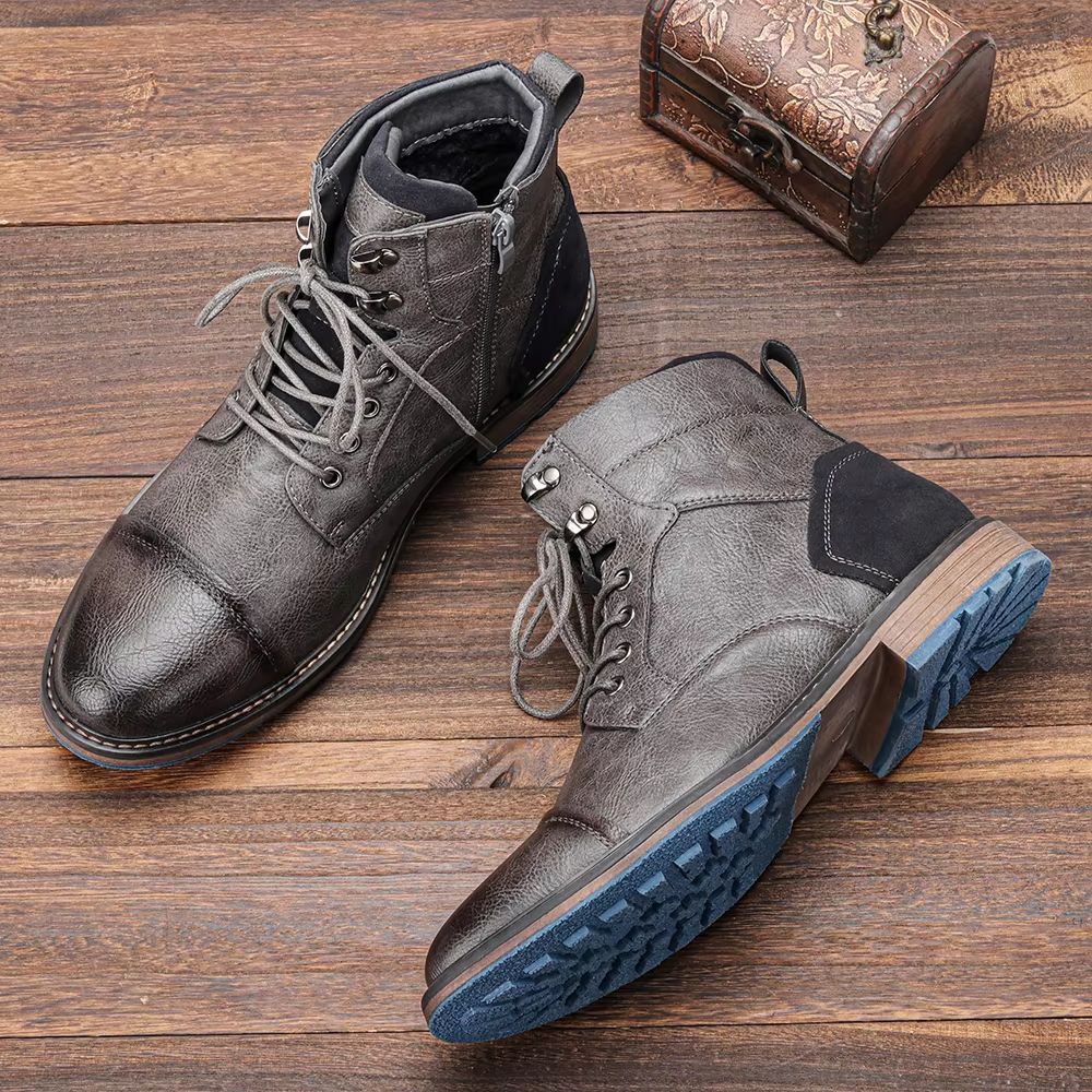 Men's Classic Leather Ankle Boots for Everyday Wear (US Sizes 7 to 13)