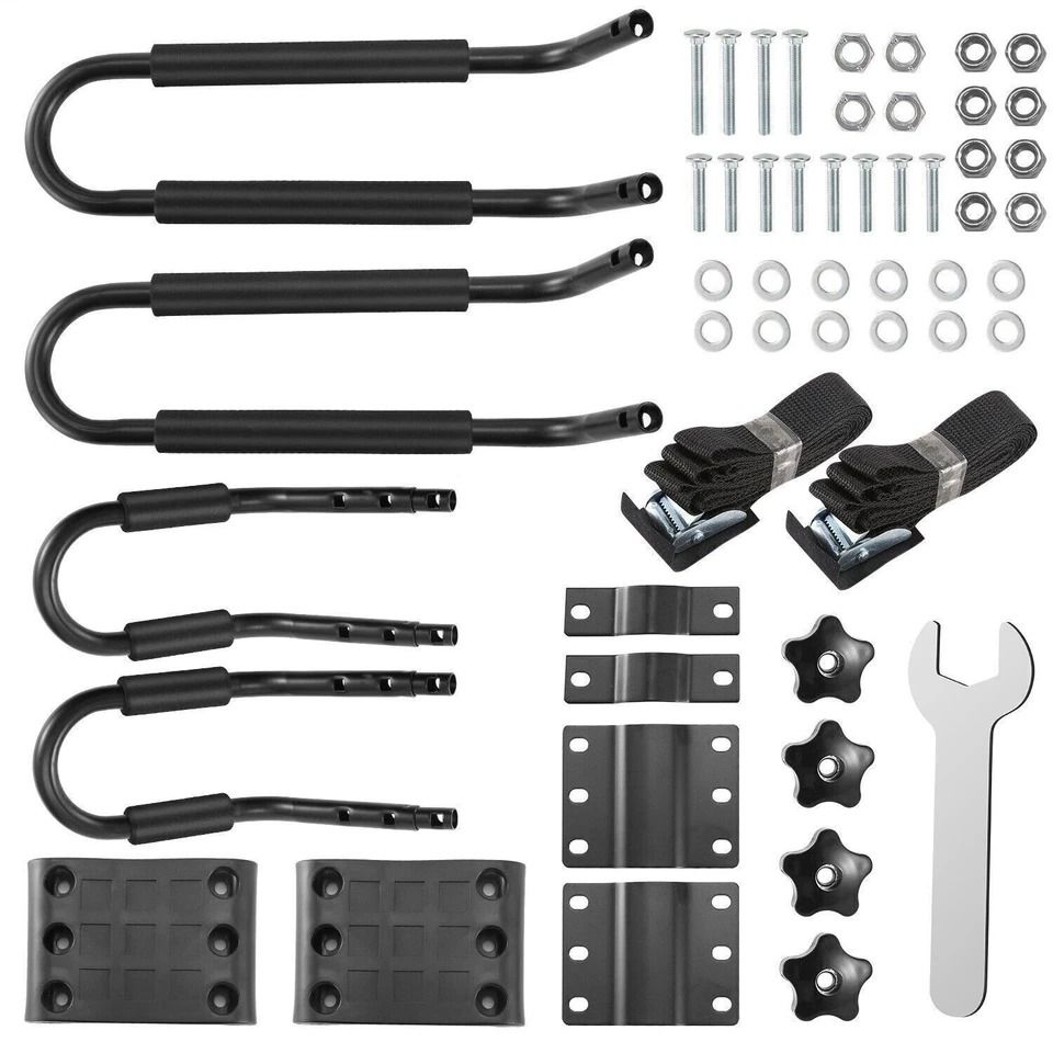 Heavy Duty Kayak Carrier, Load Capacity, Universal Boat Car Roof Mount J-Bar Rack, Kayak, Canoe, Paddle Board