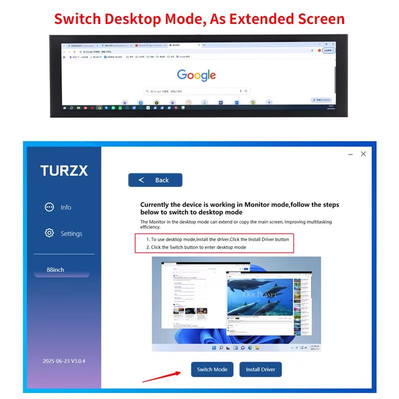 UltraCompact 8.8 inch IPS USB-C Secondary Smart Display – Portable Monitor for Laptop & Desktop