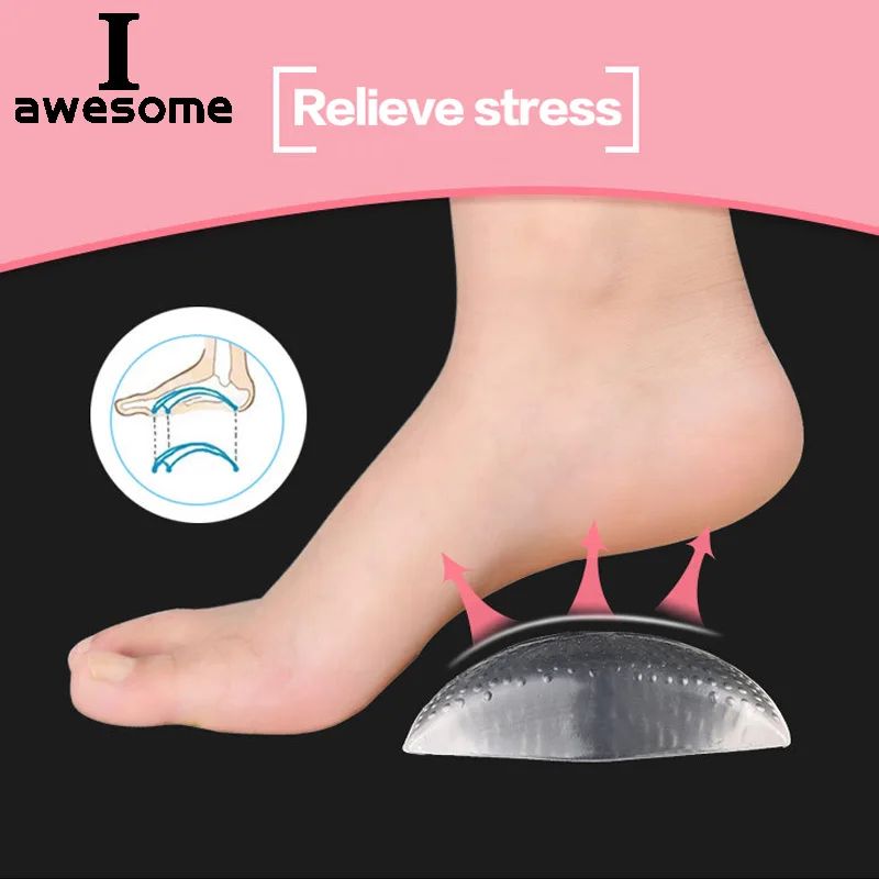 Silicone Orthotic Arch Support Insoles for Flat Feet Comfort Shoe Inserts