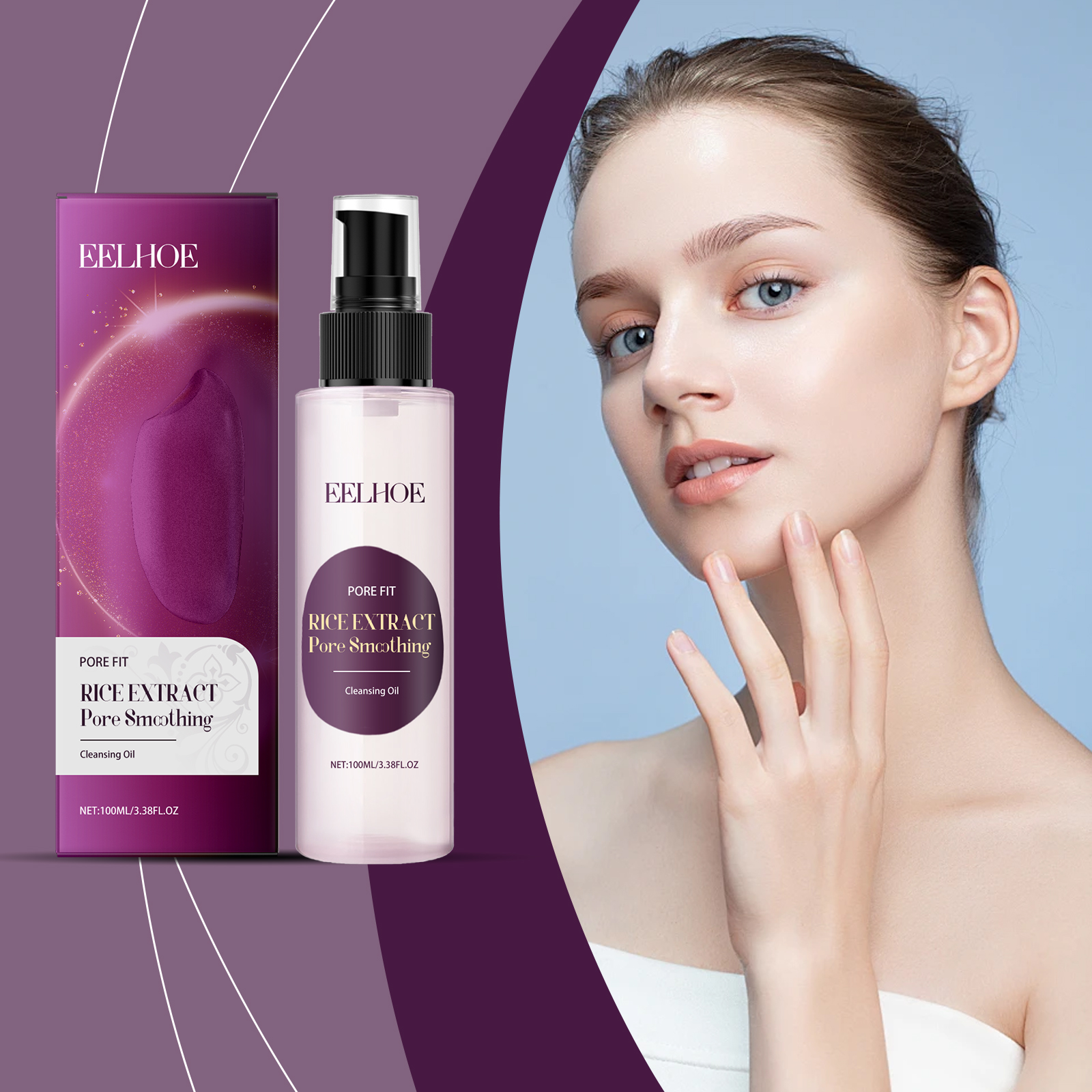 Gentle Makeup Remover Oil For Face Eyes Lips, Easy Emulsify, Deep Cleansing Pores Moisturize Skin Remains Soft Smooth