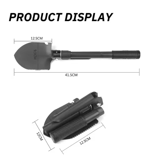 TactixPro Folding Military Shovel Multifunctional Survival Tool
