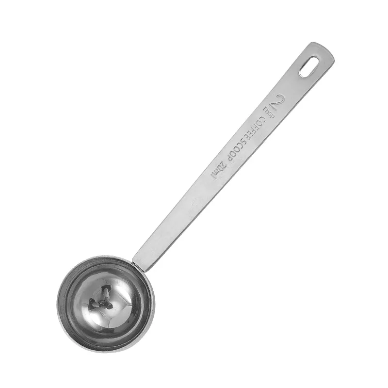 Stainless Steel Measuring Spoon with Scale, Powder Pressing Coffee Spoon, Household Seasoning Spoon, Durable Measuring