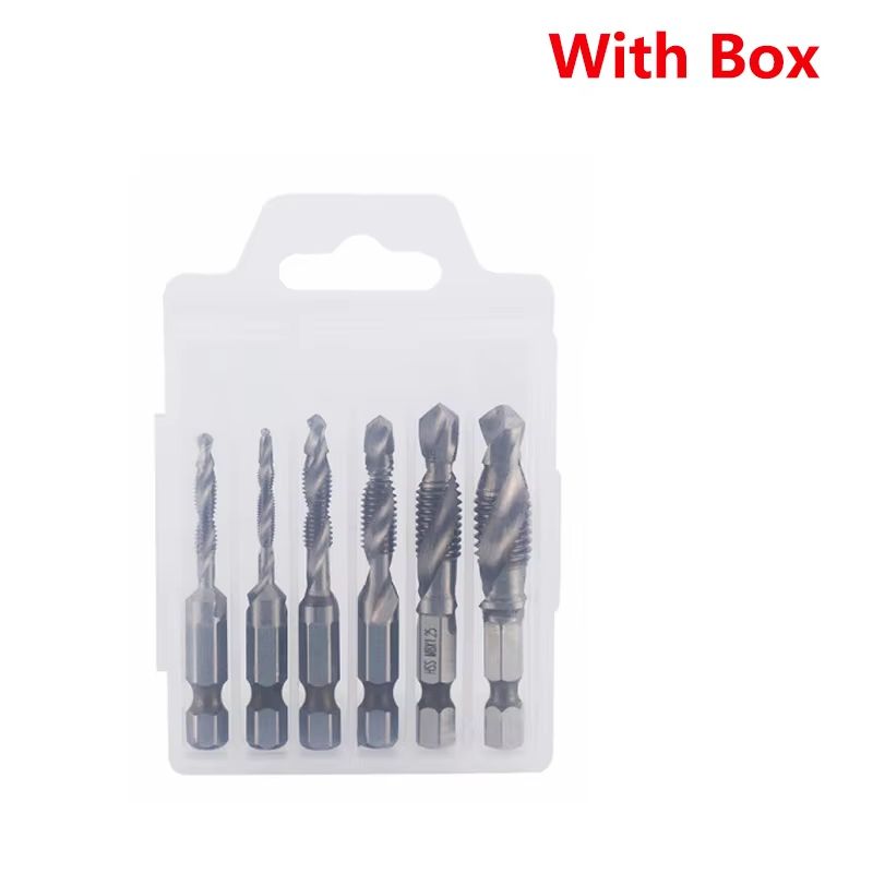 Titanium Plated HSS Hex Shank Screw Tap Drill Bits – Metric M3–M10