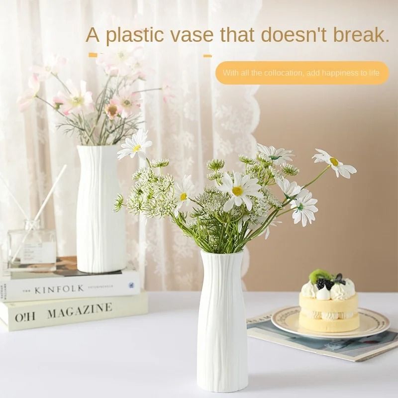 Minimalist Silver Willow Simple Plastic Vase